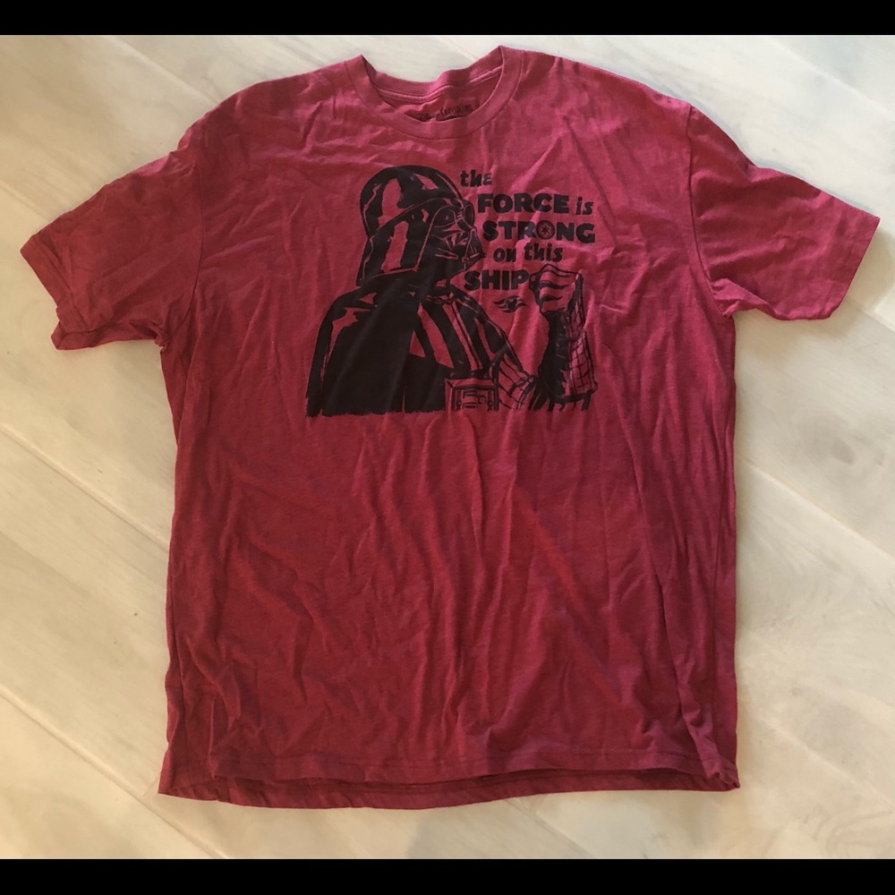 DISNEY CRUISE LINE STAR WARS DARTH VADER 2XL XXL RED T-SHIRT